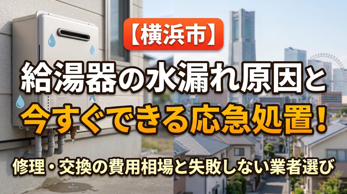 【横浜市】給湯器の水漏れ原因と今すぐできる応急処置！修理・交換の費用相場と失敗しない業者選び